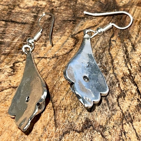 Caribbean Larimar Earrings 1 7/8” - Picture 3 of 5